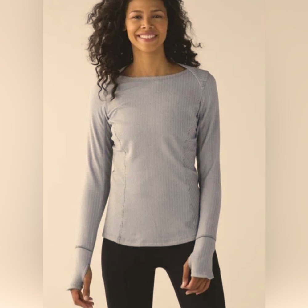 Lululemon Kanto Catch Me Thermal run long sleeve herringbone size 8